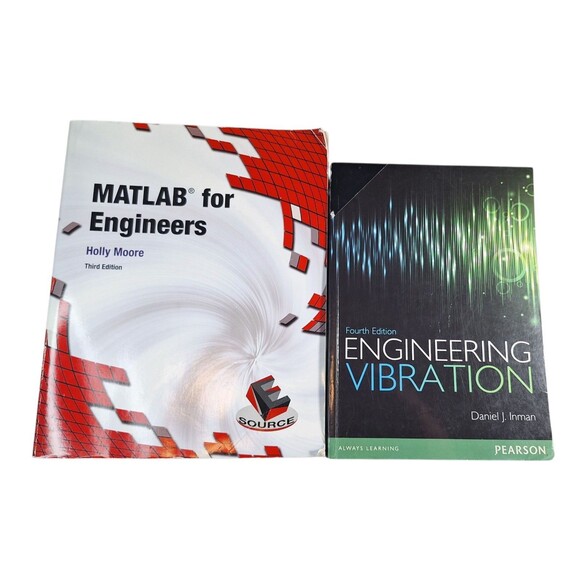 MATLAB for Engineers by Holly Moore (3rd Ed) & Engineering Vibration 2 Book Lot - Picture 1 of 8